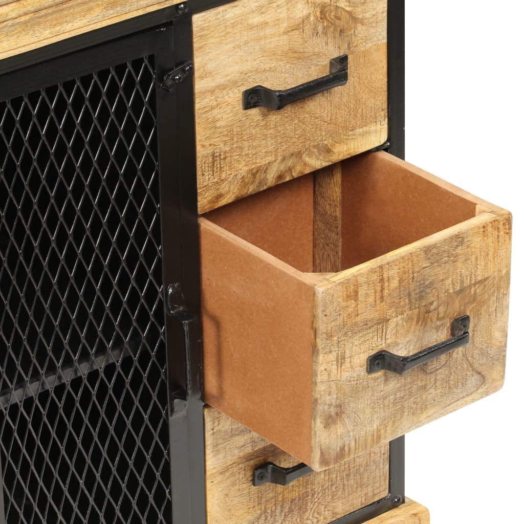 Rustic Side Cabinet with Storage - 23.6
