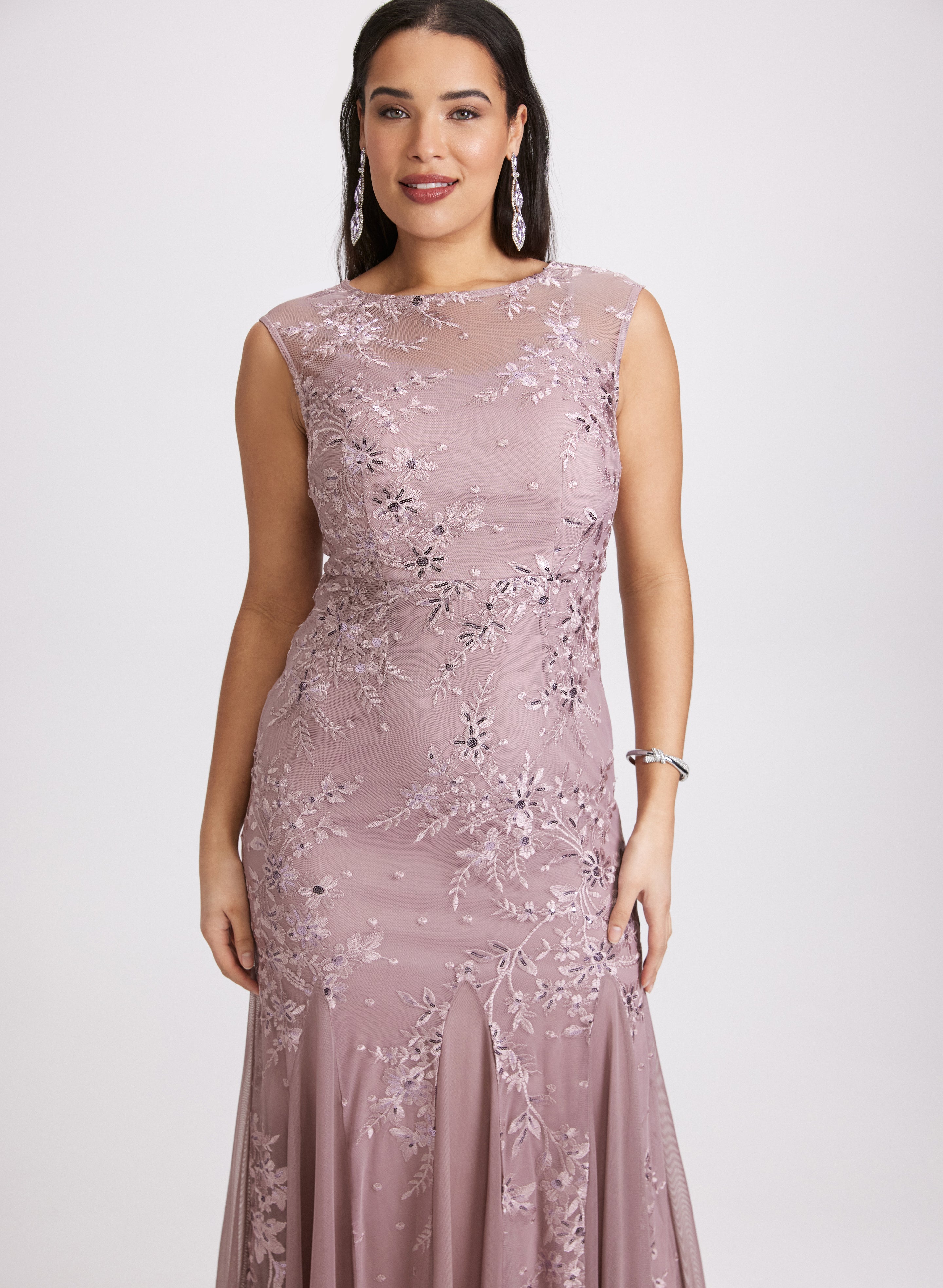 Elegant Embroidered Tulle Dress for Women - Perfect for Weddings, Parties & Special Occasions