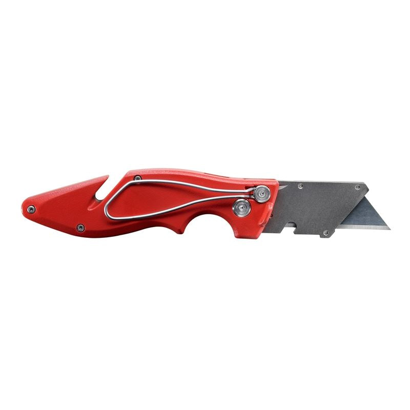 48 22 1901 FASTBACK Utility Knife - Heavy Duty Retractable Razor Knife with 5 Blades - Perfect for Construction, Crafting, and DIY Projects