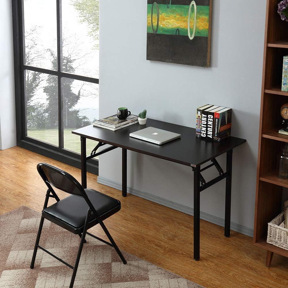 47 Inch No Assembly Folding Computer Desk - BIFMA Certified Home Office Desk for Workstation, Perfect for Teens, Office & Home Use - Ideal for Small Spaces & Remote Work