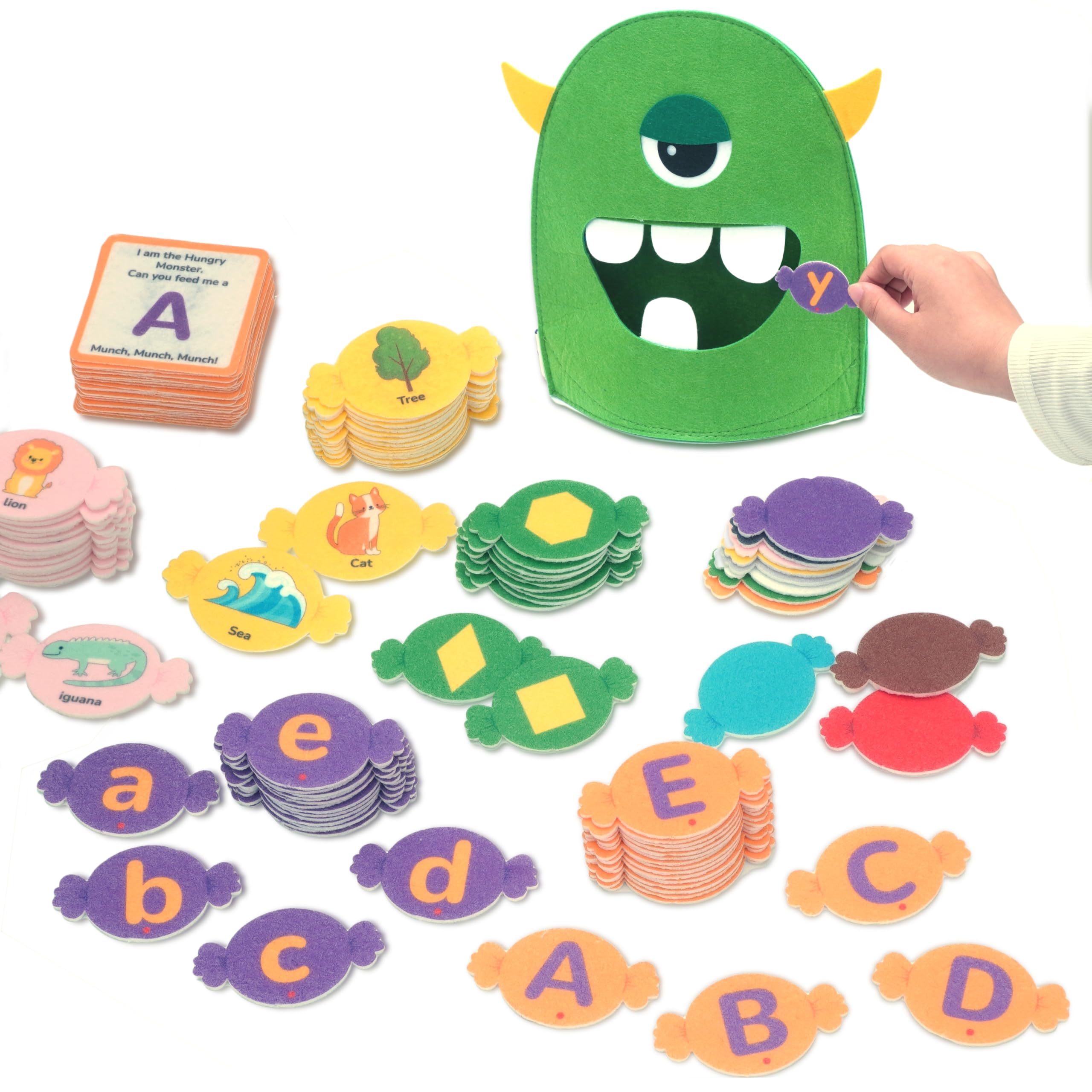 CHEFAN Alphabet Learning Toy for Kids Ages 3-6 - Montessori ABC Letter Recognition Matching Game with Alphabet Monster - Preschool Educational Toys for Toddlers - Perfect for Classroom, Homeschool & Early Childhood Development