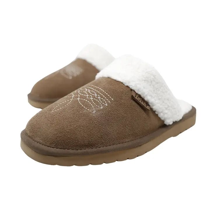 Women's Western Cowgirl Dolly Slippers - Comfortable Faux Fur House Shoes for Women - Perfect for Country Themed Parties, Rodeo Events & Cozy Home Wear