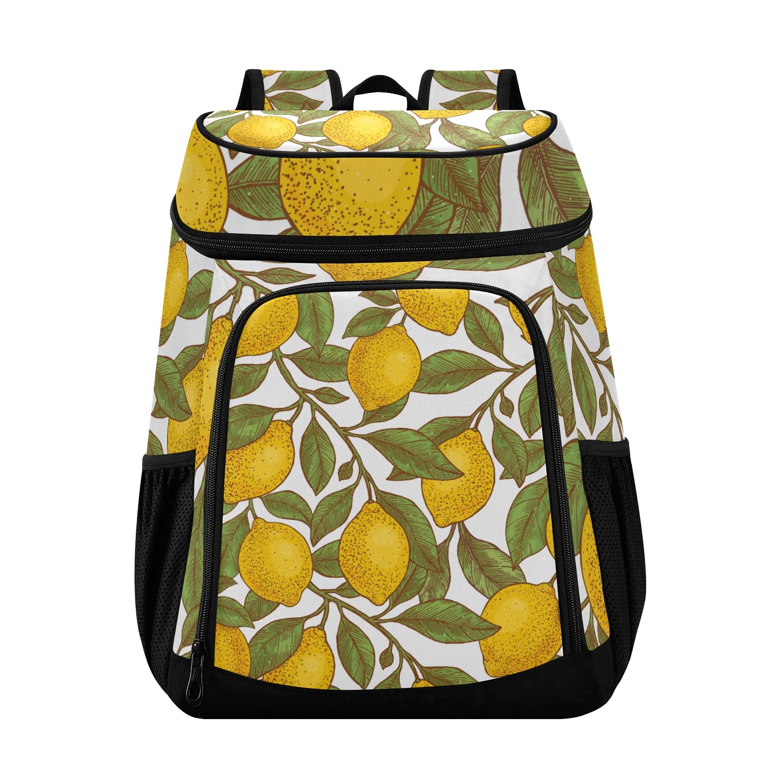 Lemon Colored Insulated Leak-Proof Lunch Backpack | 36 Can Portable Cooler for Beach, Picnic, Shopping, Camping, Hiking & Day Trips | Lightweight & Durable for Outdoor Adventures