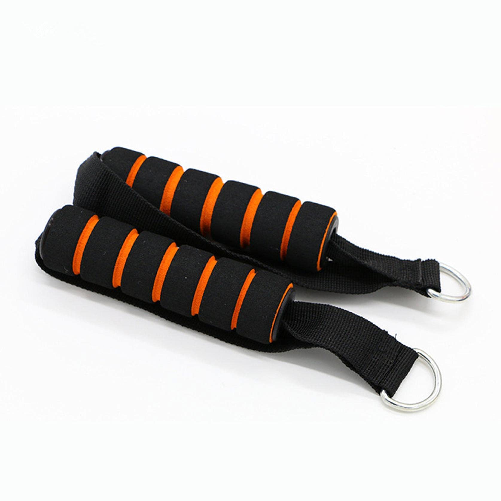 Premium Resistance Bands with Handles - Heavy Duty D-Ring Spring Pull Rope, Adjustable Cable Bar & Elastic Fitness Bands for Home Workout, Pilates, Full Body Training - Arm & Leg Exercise Equipment (Orange) | Ideal for Strength Training, Yoga, Physical Therapy & Gym Workouts