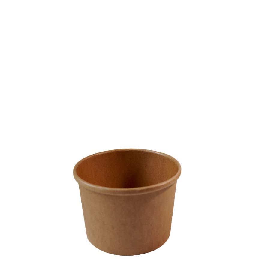 EcoQuality 12 oz Disposable Kraft Paper Soup Containers [500 Pack] - Microwave Safe, Recyclable Takeout Containers for Ice Cream, Frozen Yogurt, Restaurant Food Storage & Meal Prep - Perfect for Catering, Parties & To-Go Orders