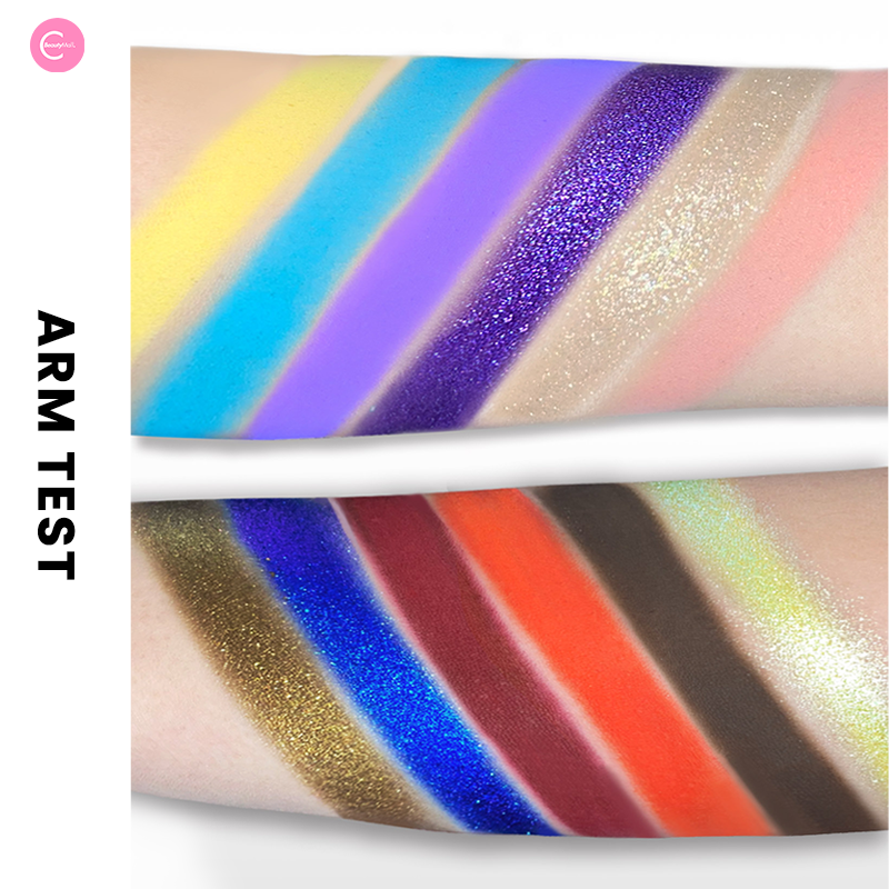 CHOIZ BEAUTY 12-Color Shimmer Eyeshadow Palette with Parrot Embroidery Design - Vegan, Cruelty-Free Makeup for Party, Night Out & Special Occasions