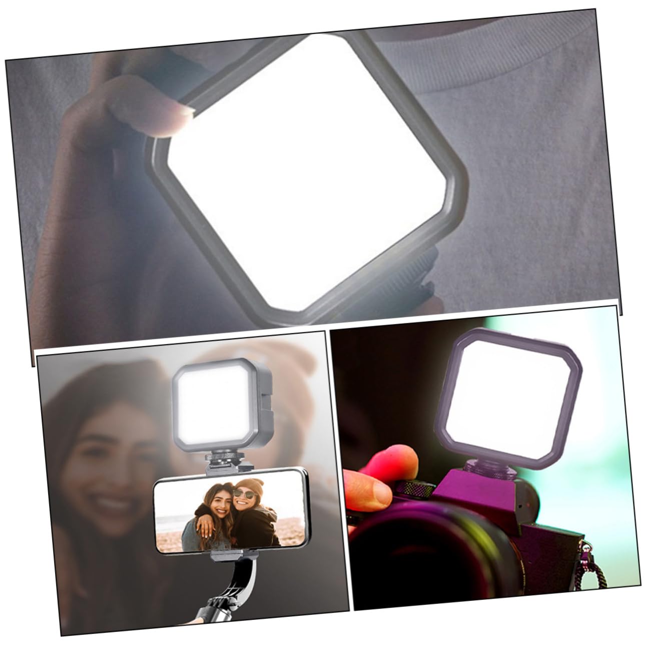 Jojofuny LED Selfie Light for Phone, Camping Light & Makeup Light - Portable USB Rechargeable Light for Computer, Laptop, Mobile Phone (Perfect for Selfies, Video Calls, Camping & Night Reading)