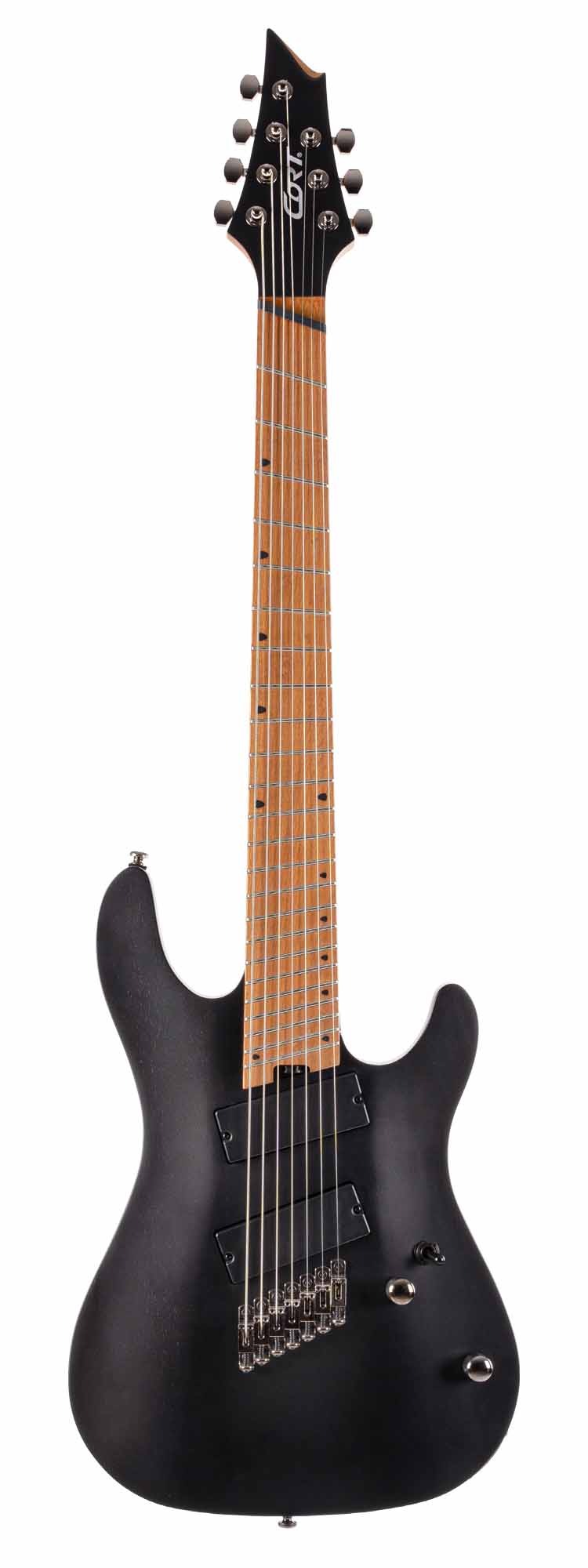 Cort KX307 PRO 7-String Electric Guitar in Black (OPBK) - Perfect for Metal, Rock & Studio Recording