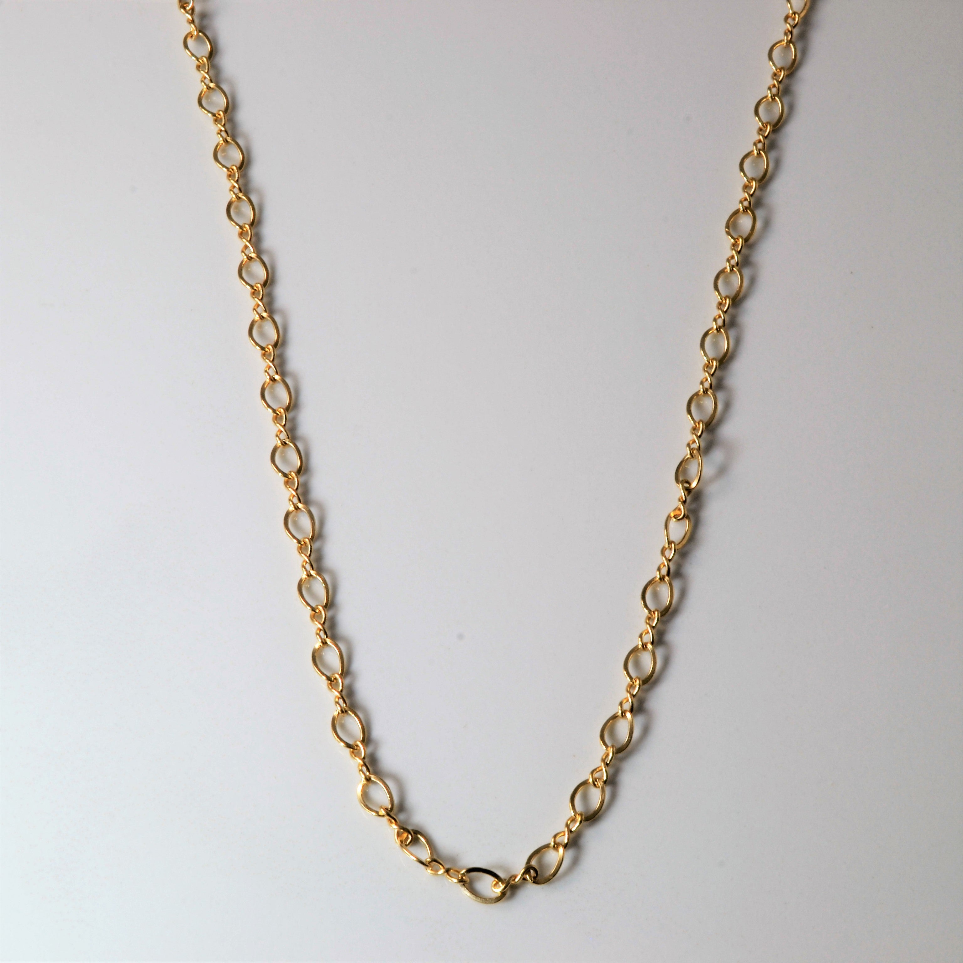10K Yellow Gold Figure Eight Chain Necklace 18 Inches - Elegant & Durable Jewelry for Women, Perfect for Everyday Wear, Gifts & Special Occasions