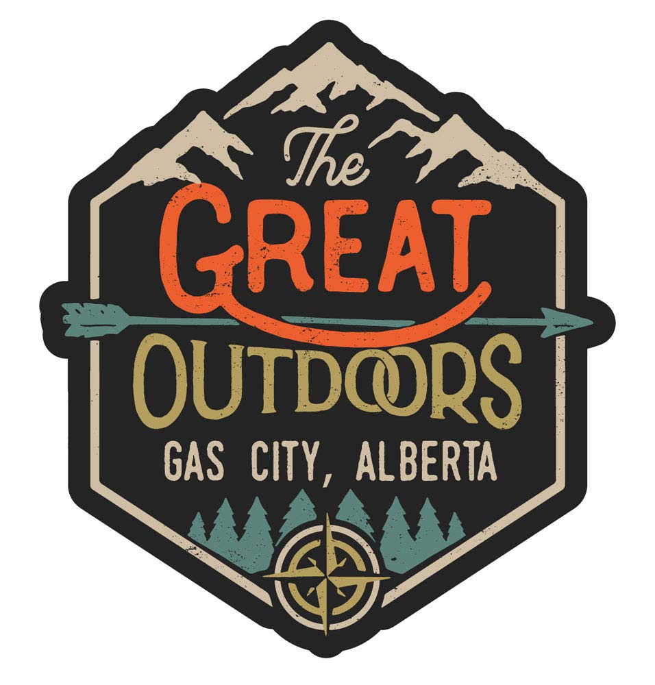 Gas City Alberta The Great Outdoors 4-Inch Fridge Magnet - Perfect for Travel Souvenirs, Home Decor & Office Accessories