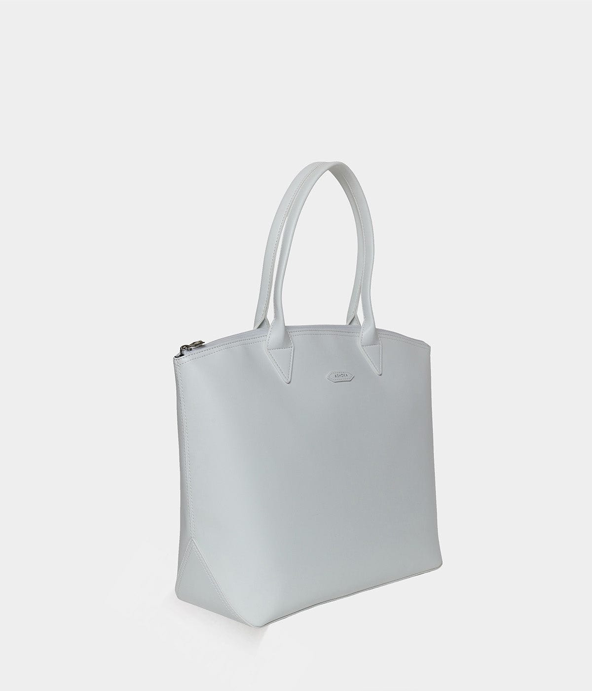 Vegan Leather Tote Bag for Women - Jolly Apple Skin White Handbag | Perfect for Work, Travel & Everyday Use