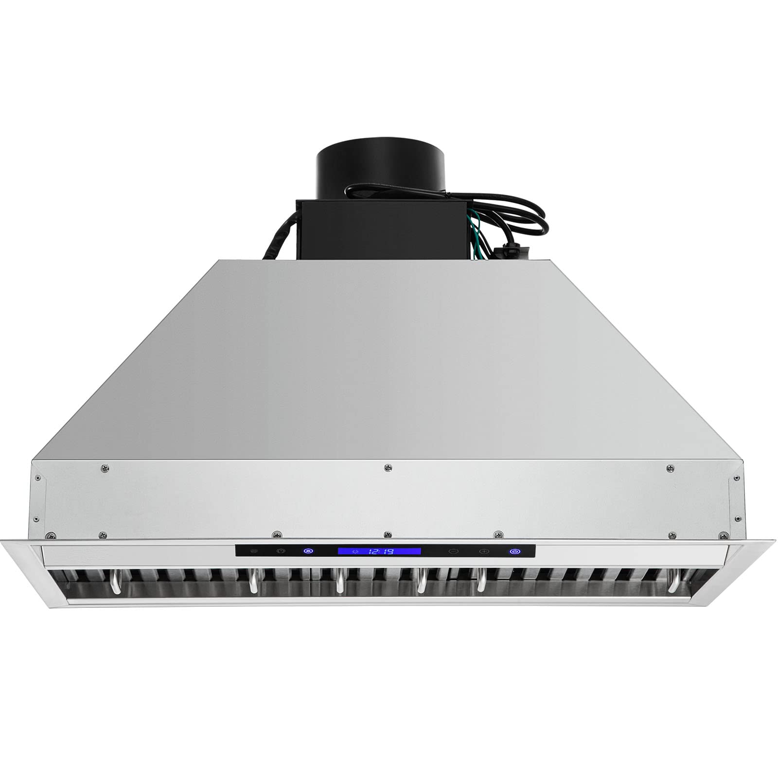 VEVOR 30 Inch 900CFM 4-Speed Stainless Steel Insert Range Hood with Touch & Remote Control, LED Lights & Baffle Filters - Ducted/Ductless Convertible Kitchen Vent Hood for Home Cooking - ETL Certified Commercial-Grade Ventilation System