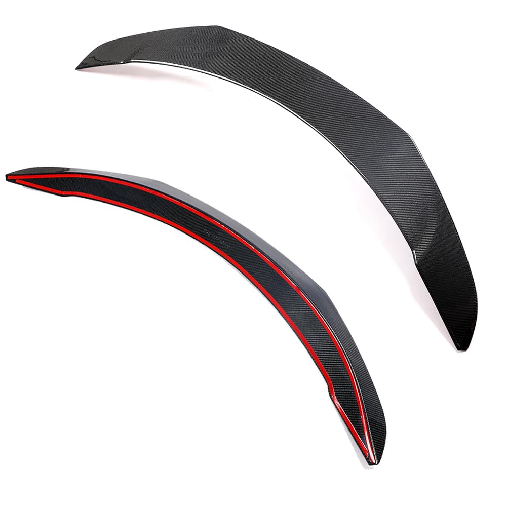 JCING Model 3 Carbon Fiber Rear Spoiler for Tesla Model 3 2017-2023 - High Performance Trunk Lid Wing, Aftermarket Car Accessories & Styling Kit - Perfect for Street Racing & Car Shows