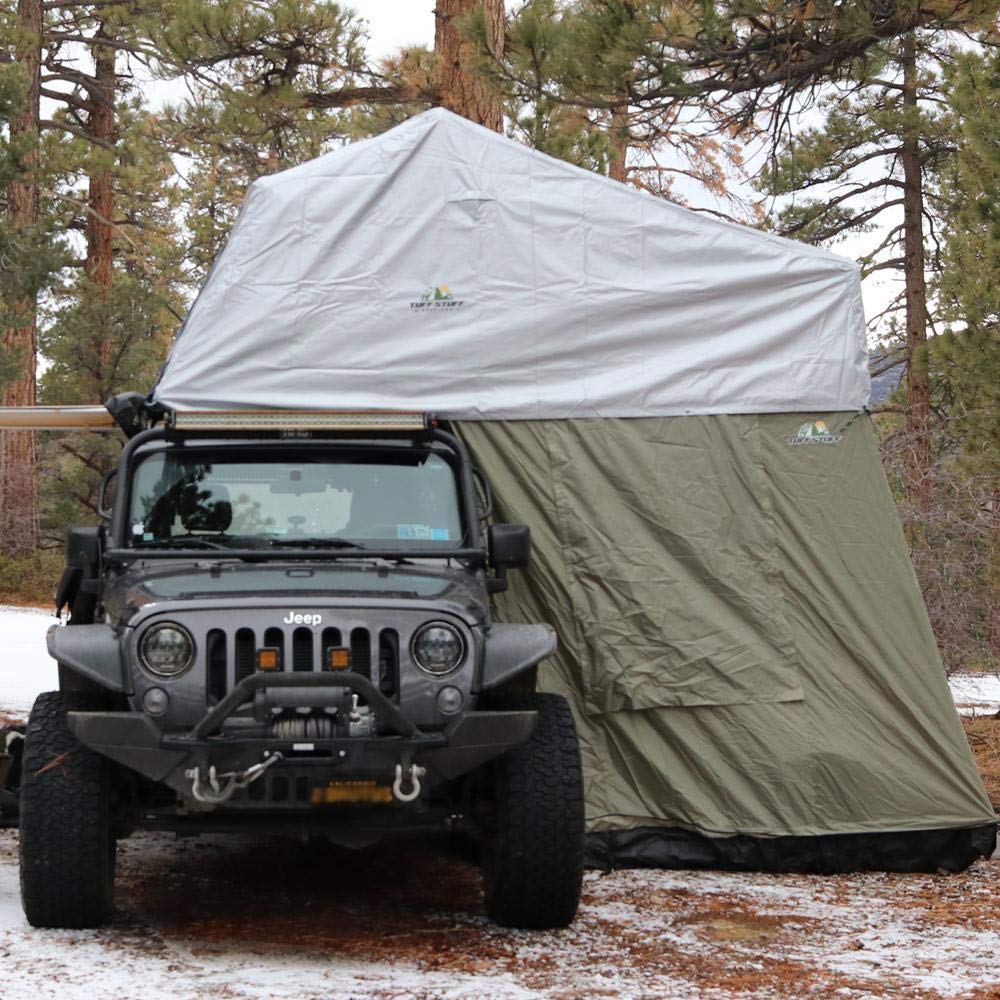 Tuff Stuff Delta Overland Rooftop Tent with Heavy Duty Xtreme Weather Cover - Waterproof & Durable for Camping, Overlanding & Off-Road Adventures