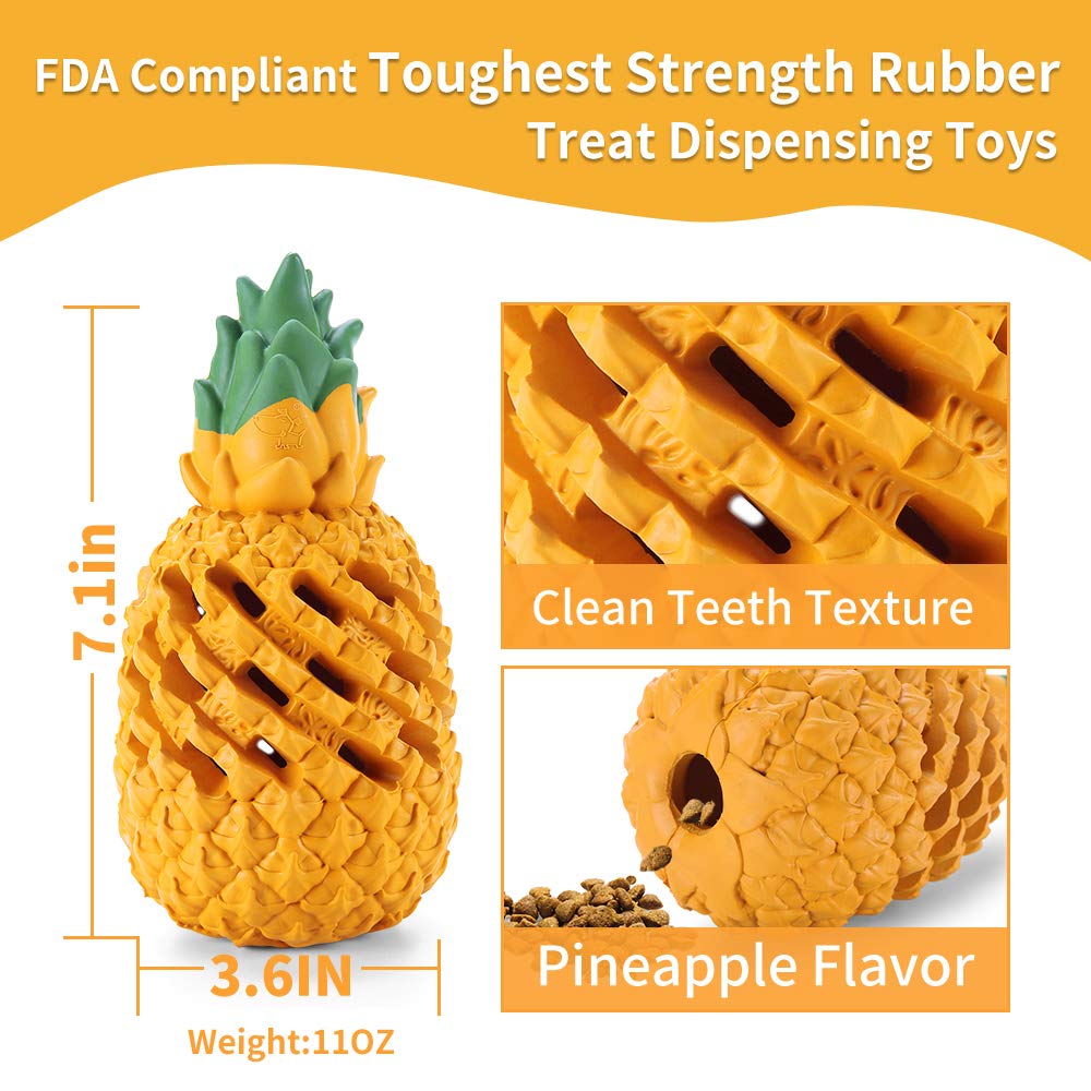 **Durable Indestructible Dog Chew Toys for Aggressive Chewers – Large & Medium Breed Tough Pineapple-Shaped Dental Cleaning & Treat Dispensing Toy – Perfect for Playtime & Teeth Cleaning**