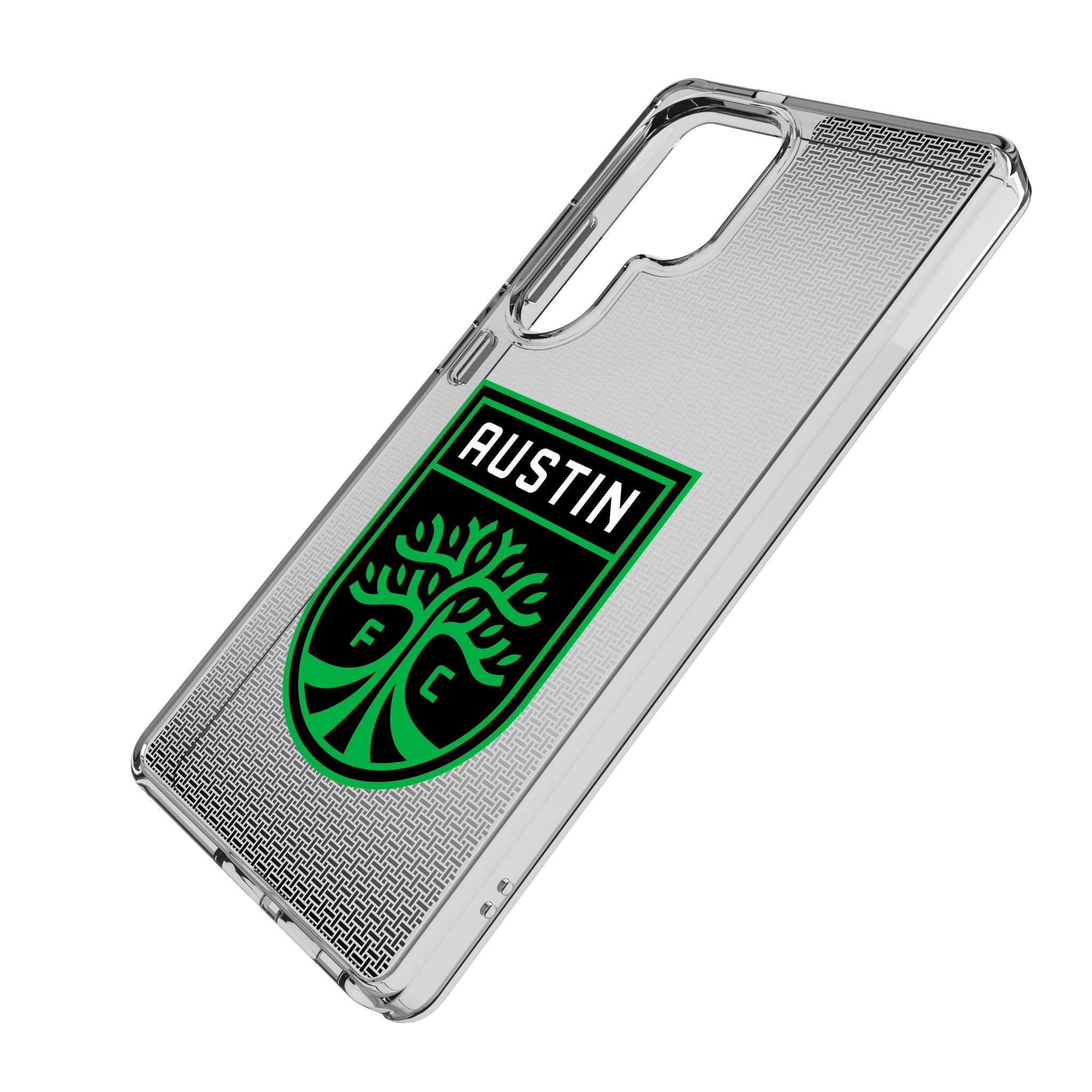 Austin FC Linen Clear Phone Case for Samsung Galaxy - Slim Protective Cover with Team Logo - Perfect for Fans, Game Days & Everyday Use