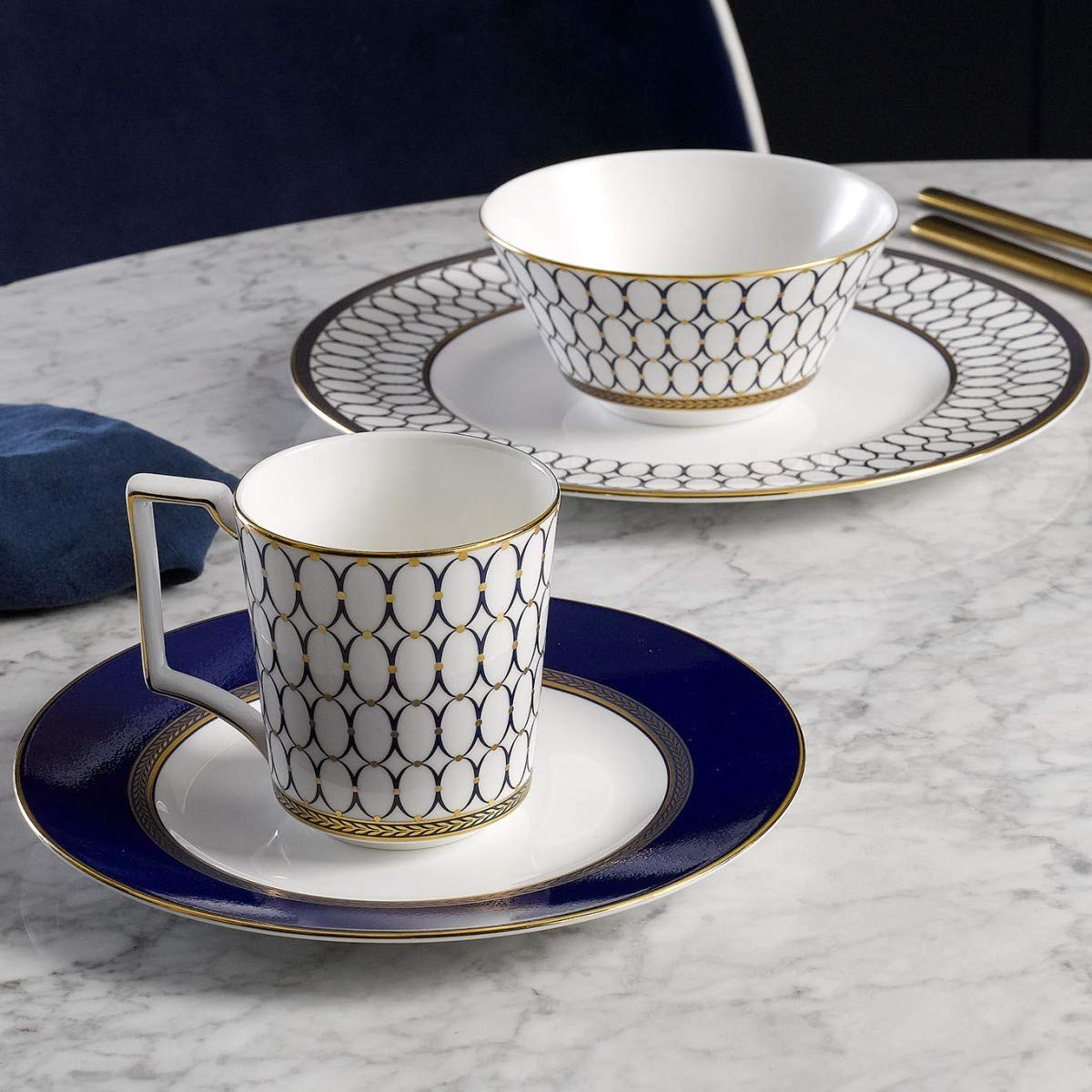 Wedgwood Renaissance Gold 4-Piece Place Setting - Elegant Dinnerware Set for Formal Dining & Special Occasions
