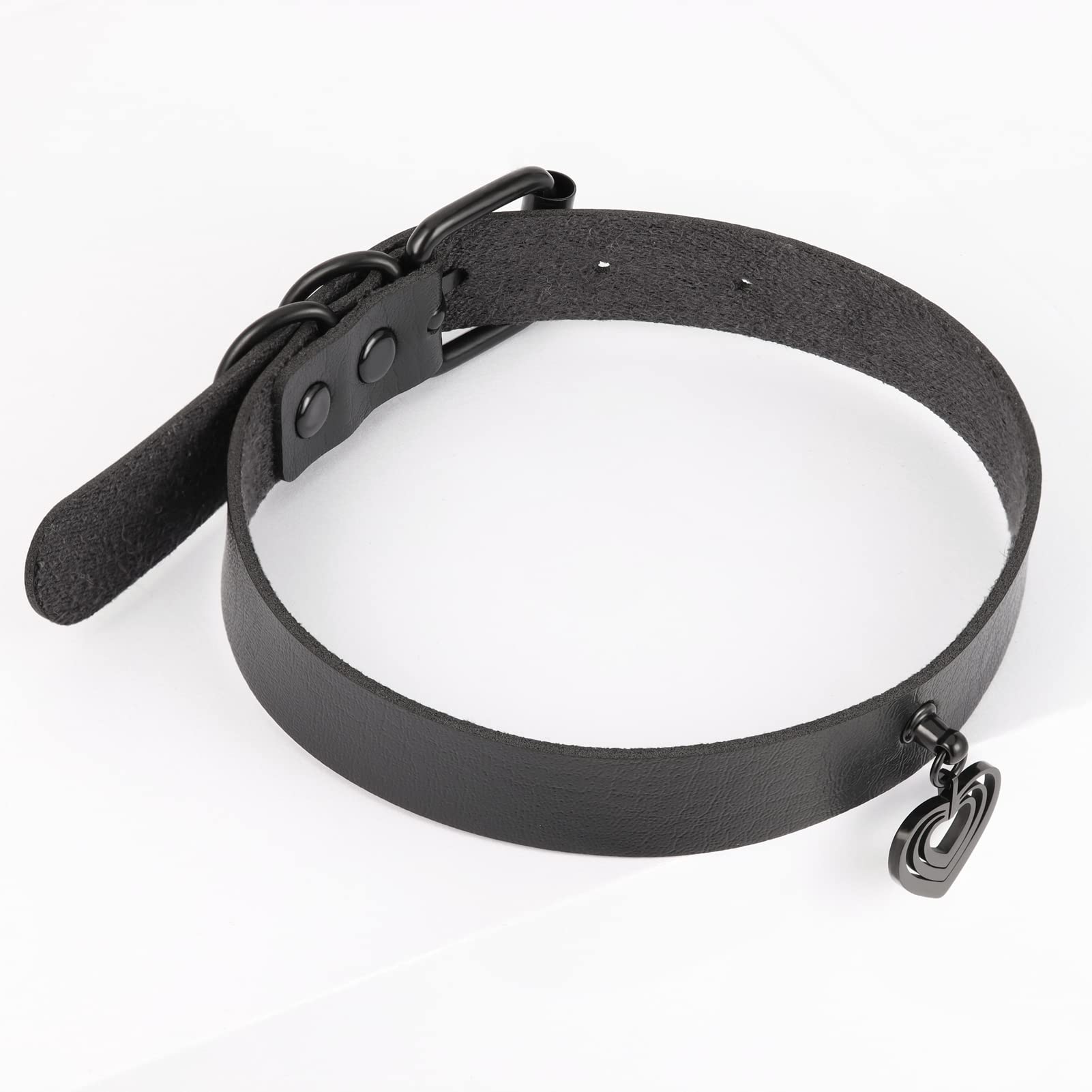 Gothic Black PU Leather Choker Necklace with Cross & Butterfly Pendant - Adjustable Punk Emo Jewelry for Women & Men - Perfect for Halloween, Cosplay, and Alternative Fashion