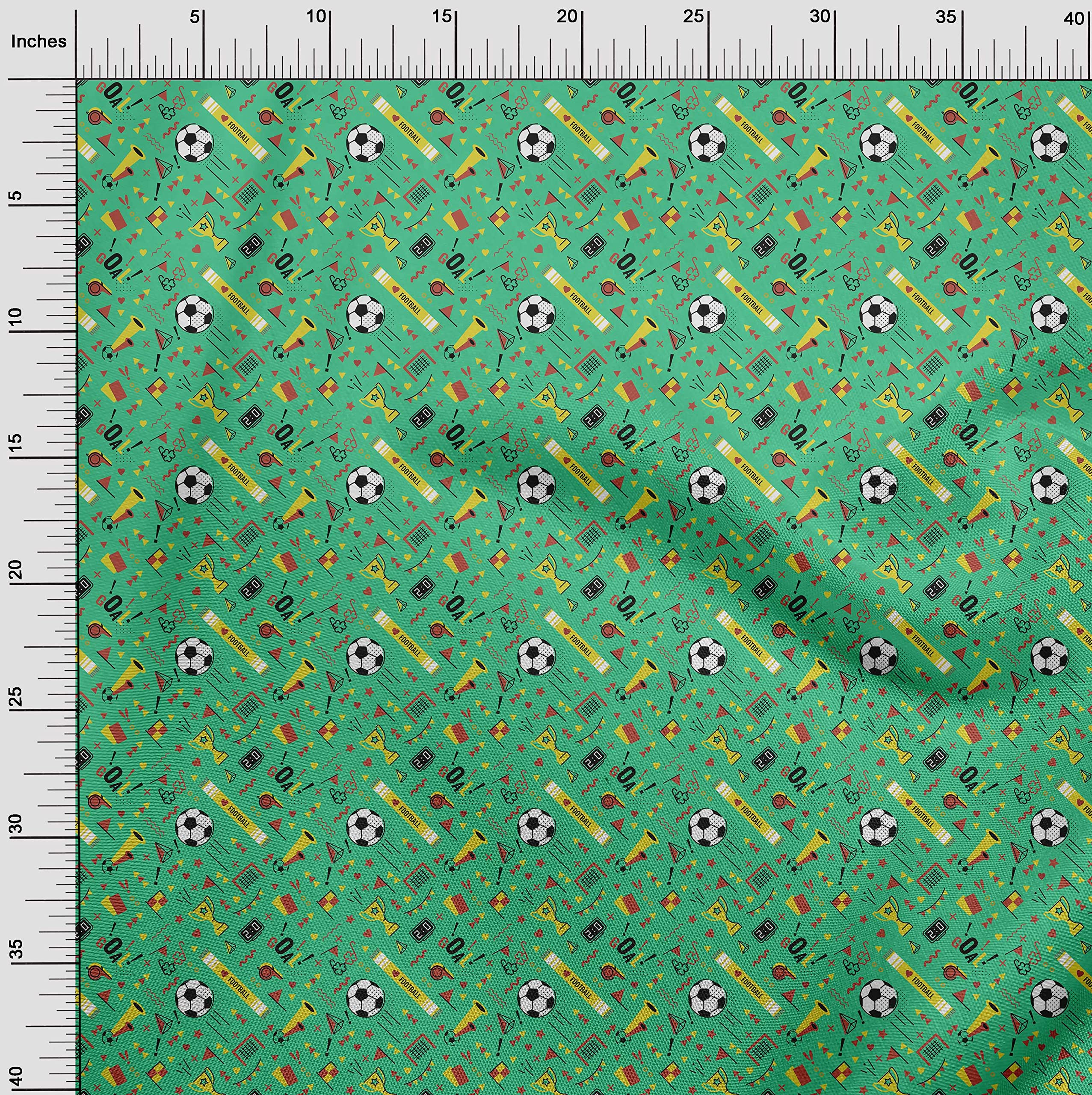 Premium 100% Cotton Poplin Fabric - Sea Green Printed DIY Sewing Material, 42 Inch Wide by The Yard | Perfect for Sportswear, Dresses, Quilting & Home Decor Projects