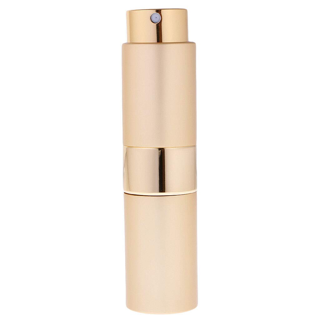 15ml Travel Perfume Atomizer Bottle with Pump Spray - Portable Cosmetic Refillable Diffuser for Women & Men - Perfect for Gym, Travel, and On-the-Go Fragrance Touch Ups (Yellow)