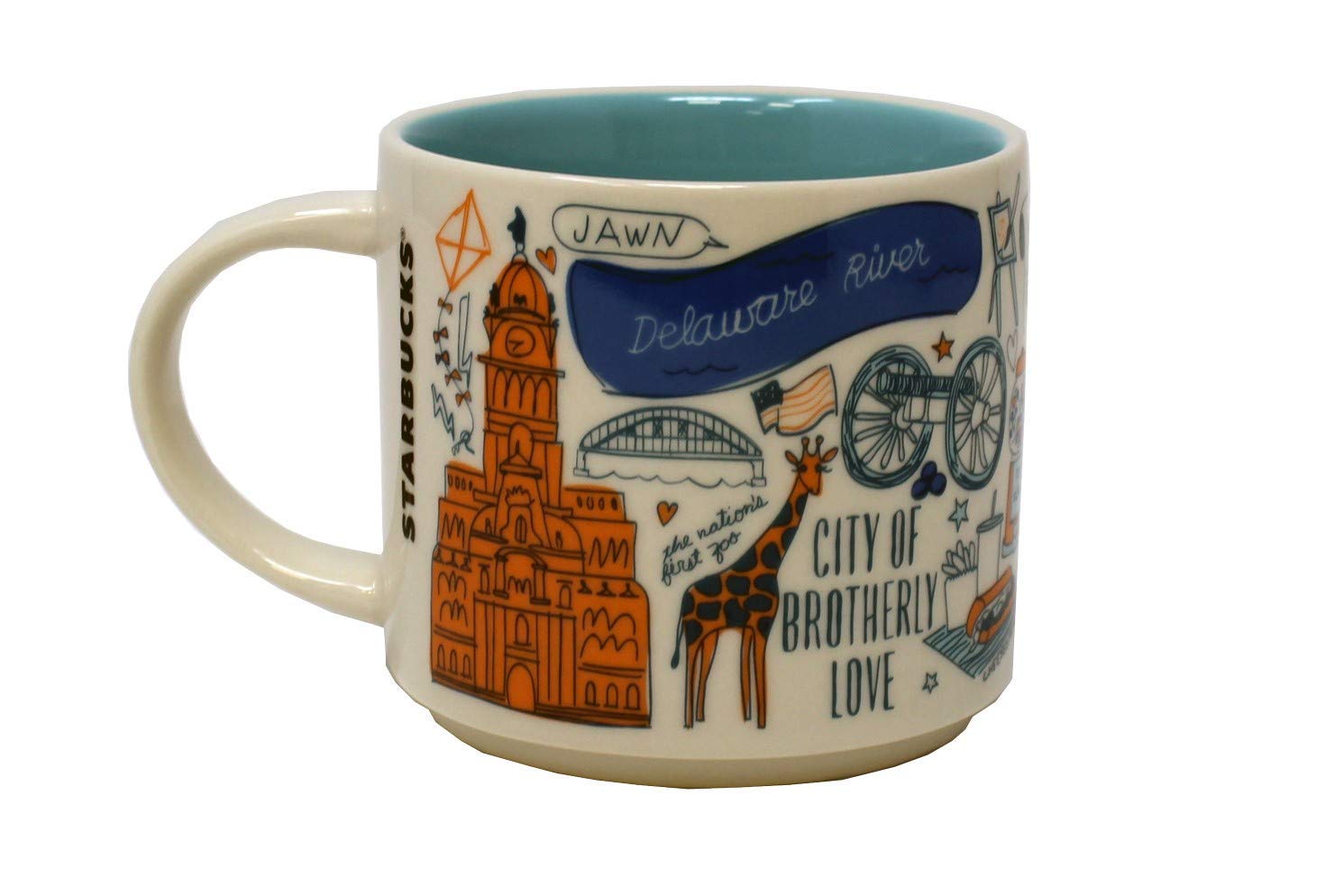 Starbucks Been There Series Philadelphia Ceramic Coffee Mug - 14 Oz Travel Mug for Hot & Cold Drinks - Perfect for Home, Office & Gifts