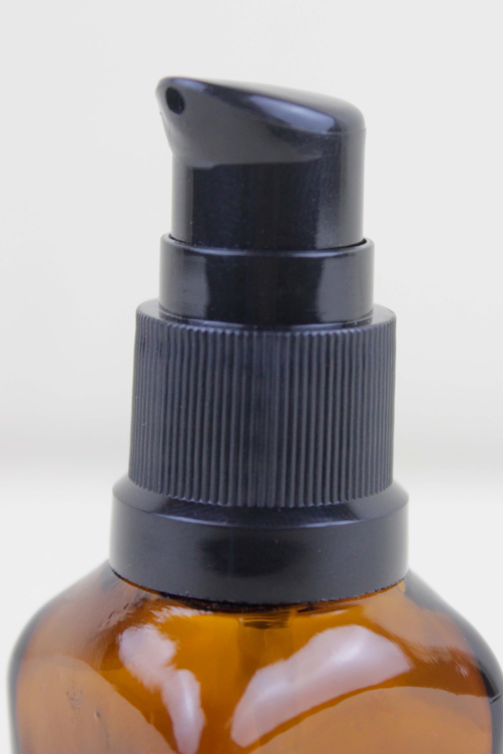 Refillable 20ml Square Amber Glass Bottles (Pack of 5) - Essential Oil Dispenser, Lotion Pump Bottle for Face Cream, Toner & Travel Toiletries | Leak-Proof, Eco-Friendly Containers for Skincare & Beauty Products