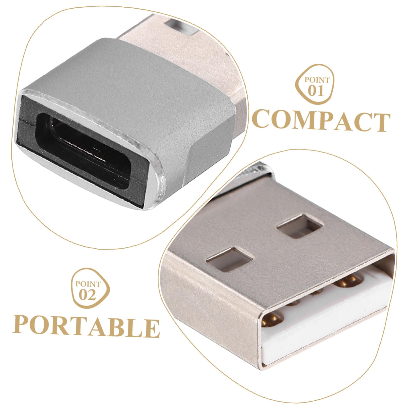2-Pack USB C to USB Adapter, USB Type-C to USB 3.0 Converter, Aluminum Alloy USB-C Female to USB Male Adapter for Smartphones, Laptops, Tablets - Perfect for Data Transfer & Charging