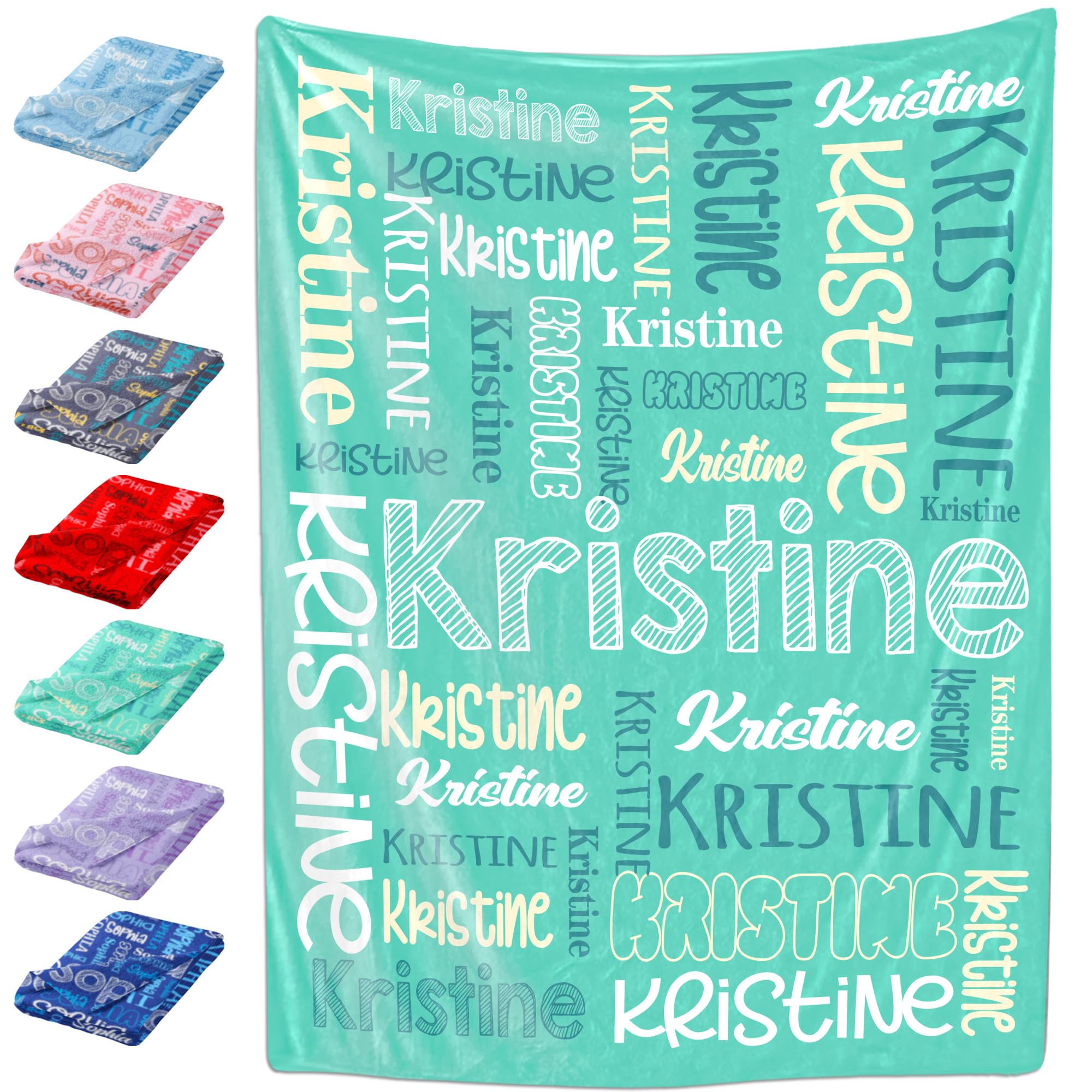 Personalized Baby Blanket with Name - Customized Soft Throw Blanket for Newborns, Girls & Boys - Perfect Gift for Birthday, Christmas & Baby Showers - Ideal for Nursery, Stroller & Cuddling