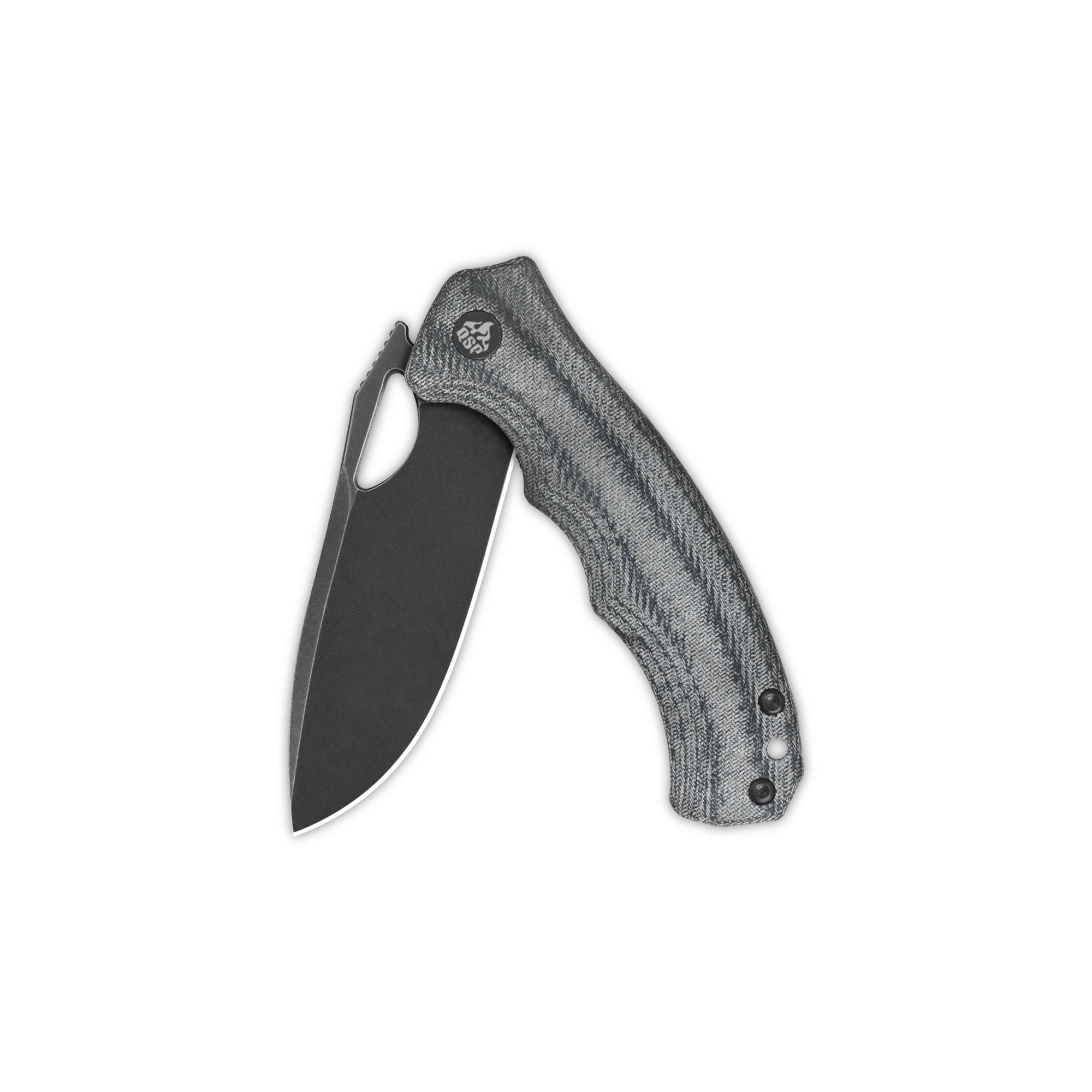 QSP Gorilla Liner Lock Folding Pocket Knife - 14C28N Stainless Steel Blade, Durable Denim Micarta Handle - Perfect for EDC, Camping, Hiking & Outdoor Survival