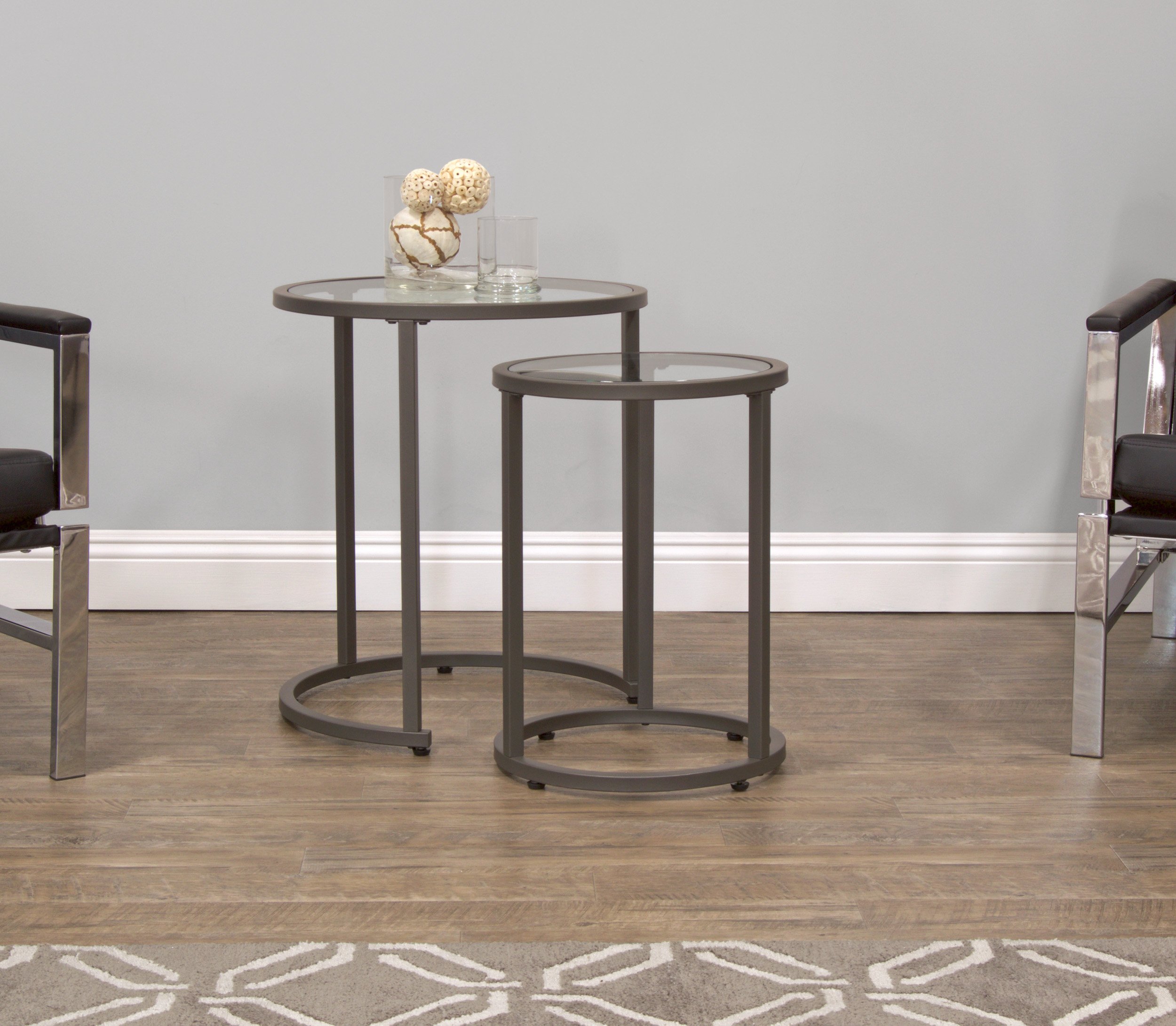 SD STUDIO DESIGNS 19.75 Inch Coffee Table - Modern End Table with Nesting Design for Living Room, Bedroom & Small Spaces - Perfect for Coffee, Books & Decor
