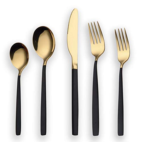 E. 20 Pieces Black And Gold