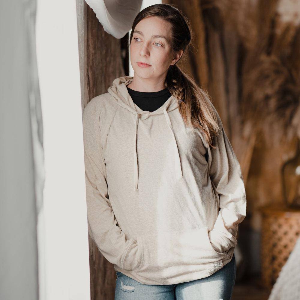 Comfortable Hangover Hoodie - Heather Sand Color | Cozy Pullover for Relaxing at Home, Lounging & Casual Wear