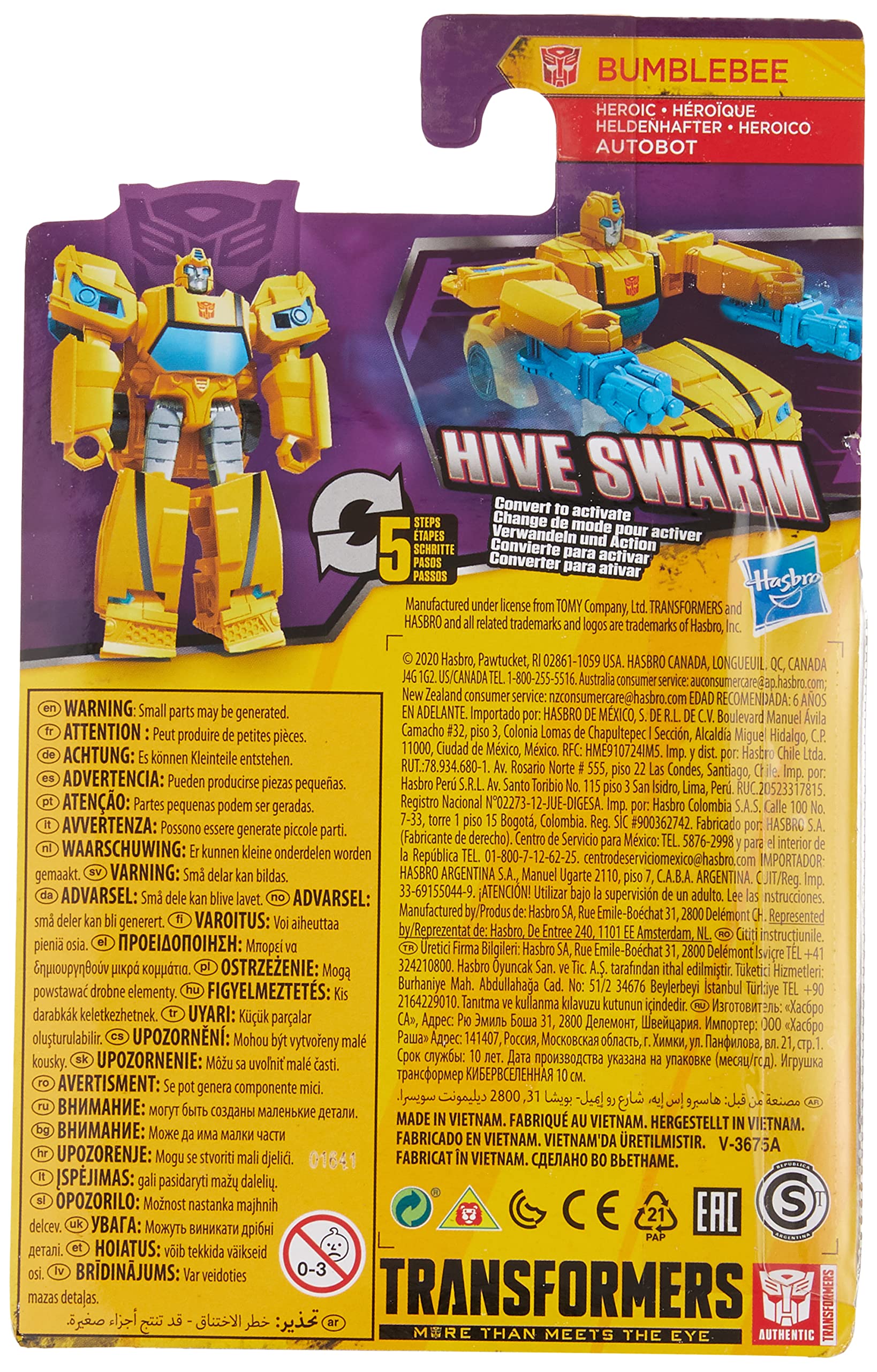 Transformers Cyberverse Adventures Action Attackers HIVE Swarm Bumblebee Toy Figure - Collectible Robot Action Figure for Kids & Fans - Perfect for Playtime, Display & Gifts