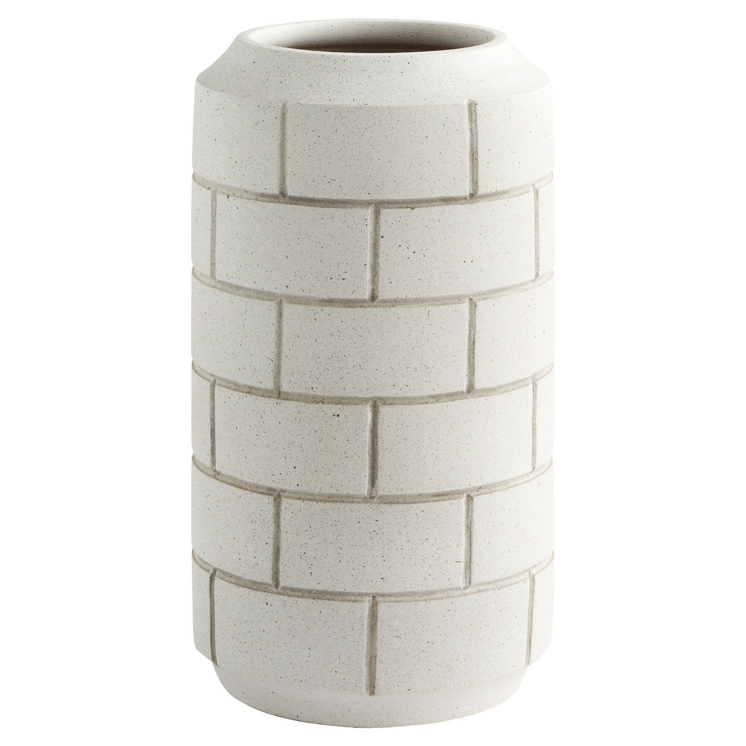 Cyan Design 11553 Mason Vase - White Speckled Ceramic Vase for Home Decor, Wedding Centerpiece & Farmhouse Style Table Decor - Small Decorative Vase for Flowers & Interior Design