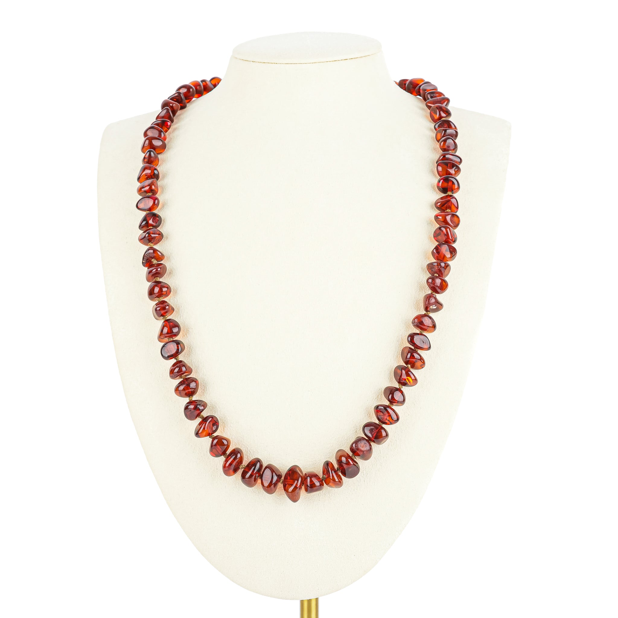 Natural Cherry Amber Pebble Bracelet & Necklace Set - Handmade Baltic Amber Jewelry for Women - Perfect for Healing, Stress Relief & Fashion Accessories