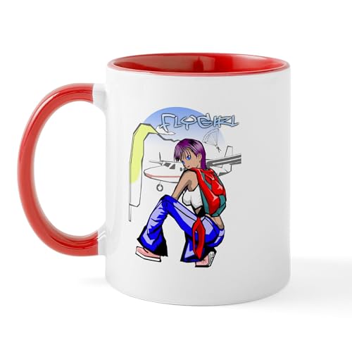White/Red Inside - Flygirl Skydiving Mug