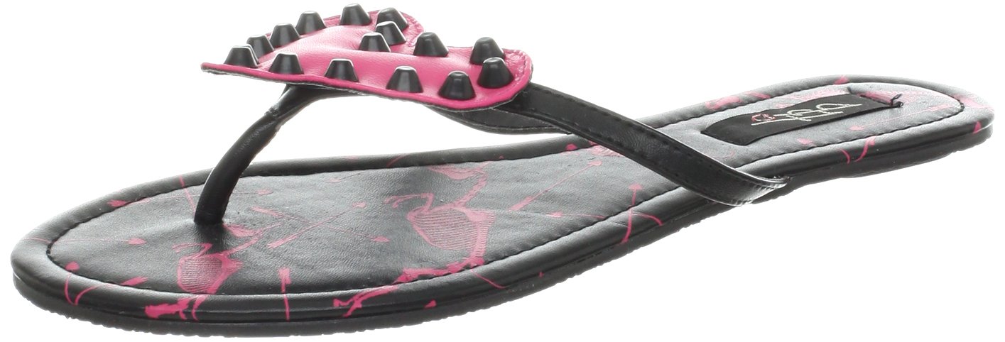 Iron Fist Women's Skellicorn Thong Sandals - Gothic Platform Flip Flops with Unique Skeleton Design for Summer, Beach, and Festival Outfits