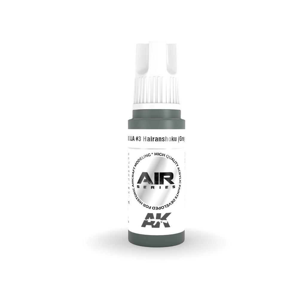 AK Interactive AK11900 Air Series IJA No.3 Hairanshoku Grey Indigo Acrylic Paint - 17ml Bottle, 3rd Generation Formula - Perfect for Scale Model Painting, Military Dioramas & Japanese Aircraft Models