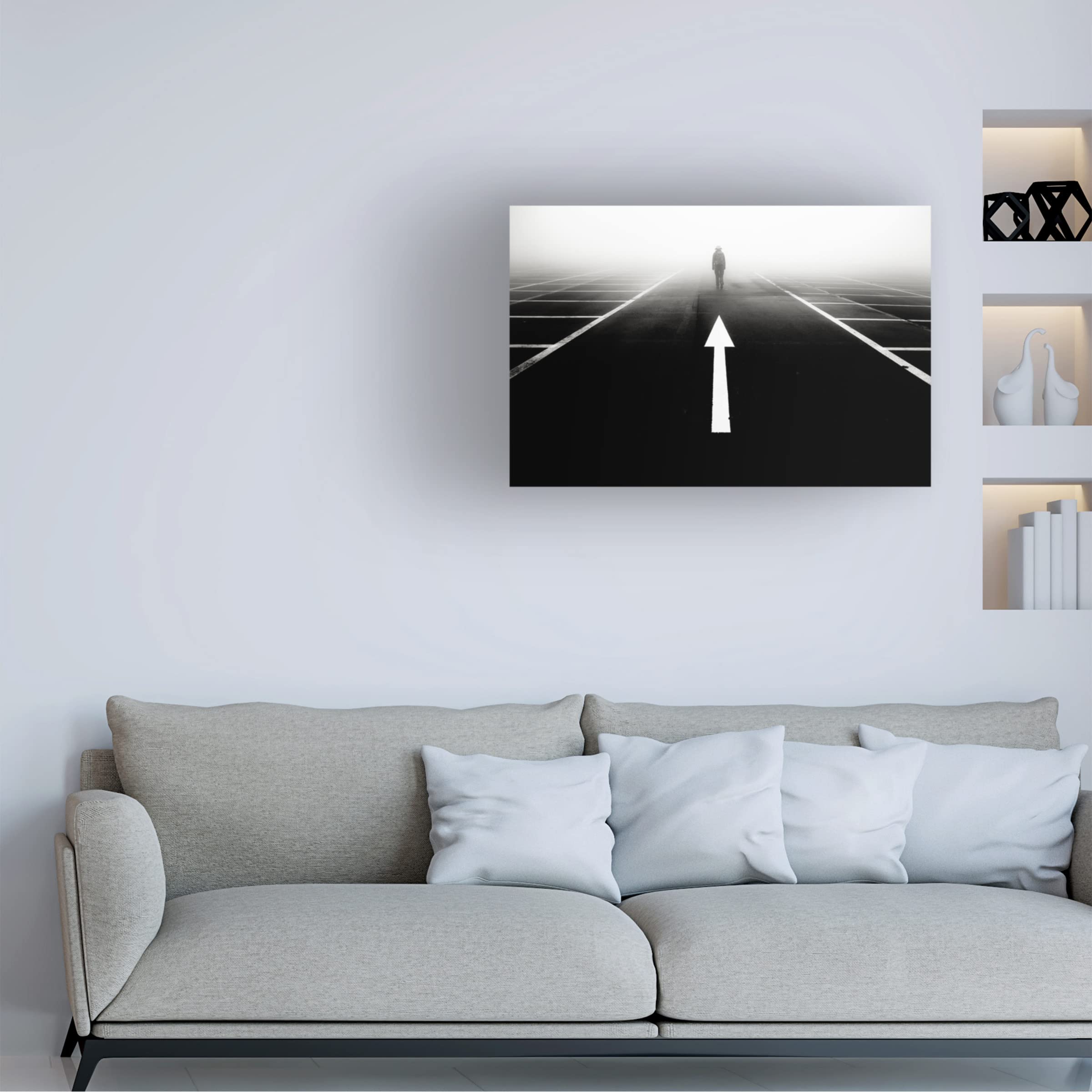 Trademark Fine Art 'Sign' Canvas Art Print by Koji Sugimoto - Modern Abstract Wall Decor for Living Room, Bedroom & Office