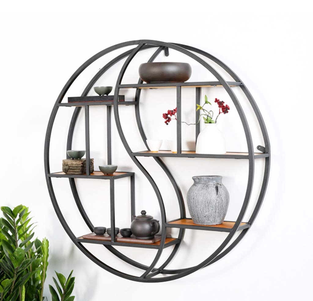 Fubas-Bar Stool Wall-Mounted Shelf - DIY Industrial Retro Black Metal Display Shelf for Home Decor | Perfect for Bedroom, Bathroom, Office & Kitchen Organization