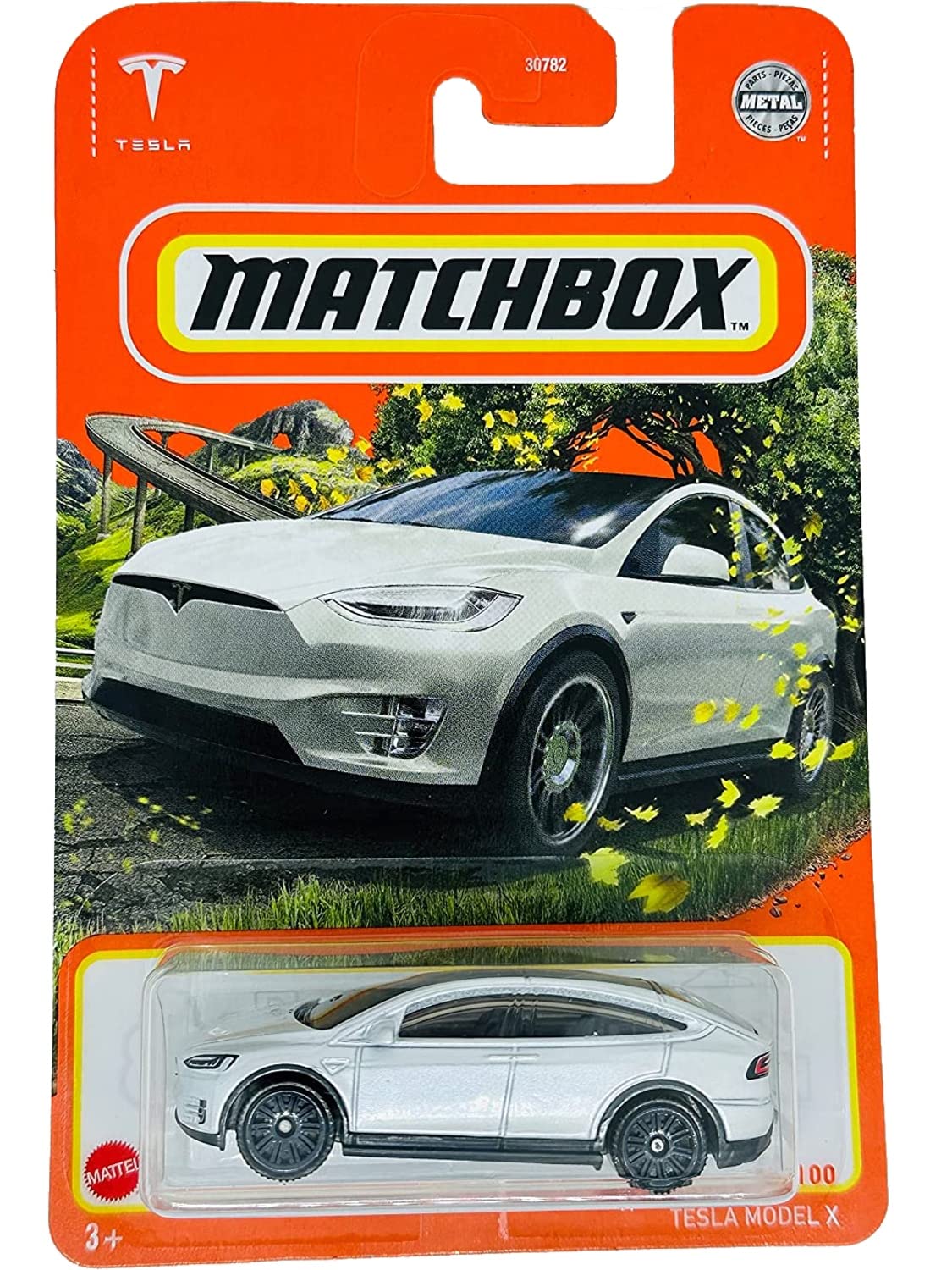 Tesla Model X White Diecast Car - Matchbox 2022 for Collectors & Kids Play