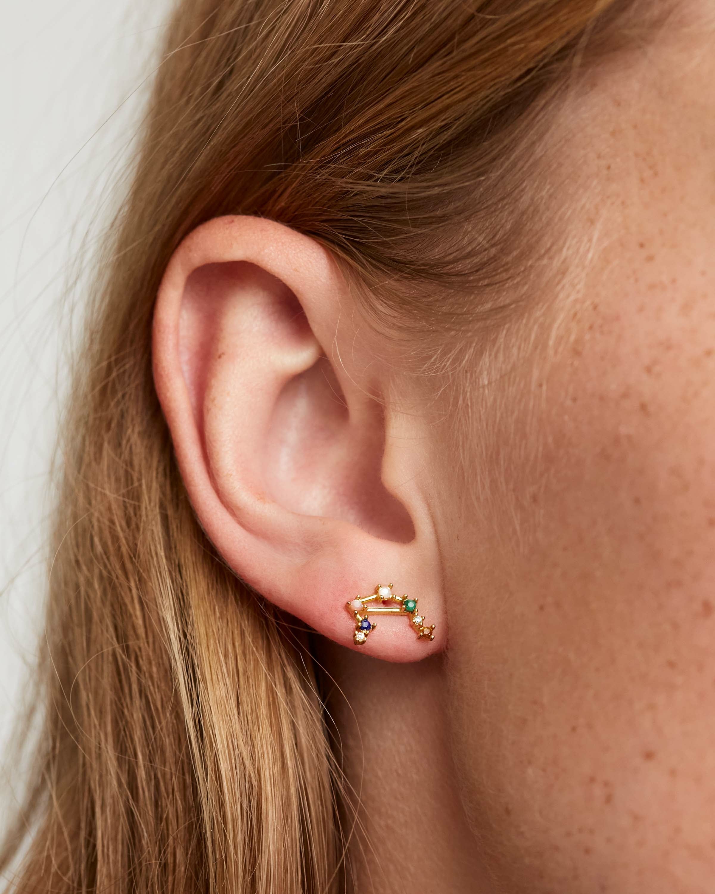 Libra Zodiac Sign Earrings for Women - Elegant Gold & Silver Constellation Jewelry for Daily Wear & Special Occasions