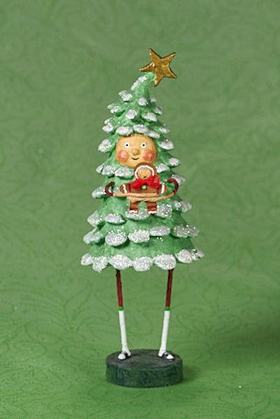 Bruce Spruce Figurine by Lori Mitchell - Handcrafted Collectible Resin Statue - Perfect for Home Decor, Gift Giving & Holiday Display