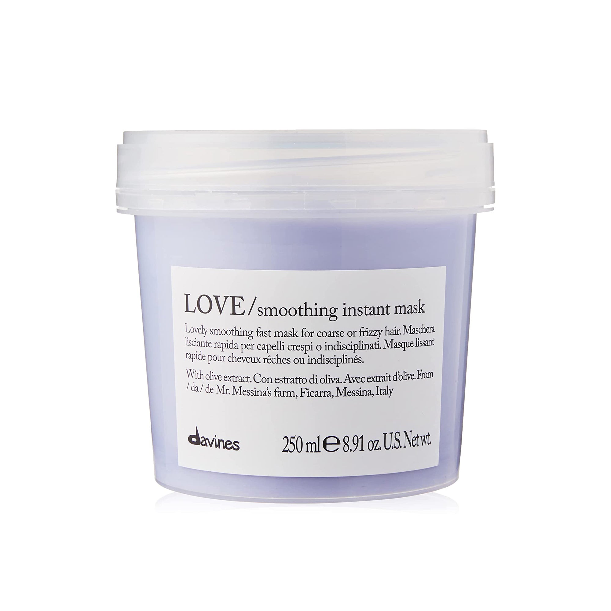 Davines Love Smoothing Instant Mask - Hydrating Hair Treatment for Frizz Control & Shine | Perfect for Dry, Damaged Hair at Home or Salon Use