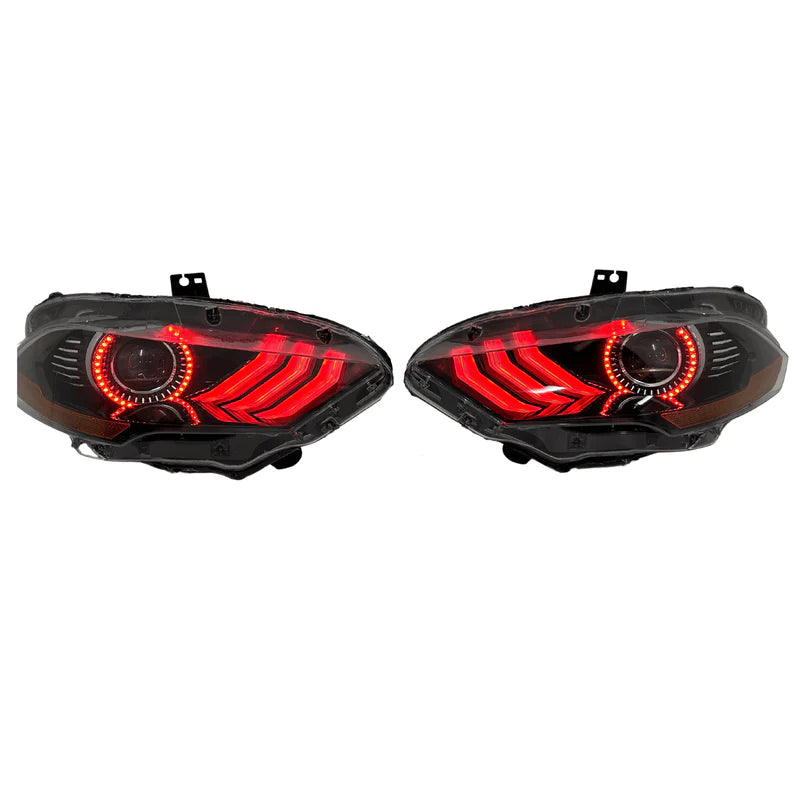 Ford Mustang Multicolor LED Headlights - Flow Series for 2018-2023 Models | Upgrade Your Night Driving & Car Show Appearance