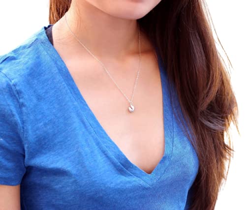 Lucky Fortune Cookie Necklace - Gold & Silver Fortune Cookie Charm Pendant Jewelry for Women - Elegant Dainty Necklace for Gifts, Parties, and Good Luck