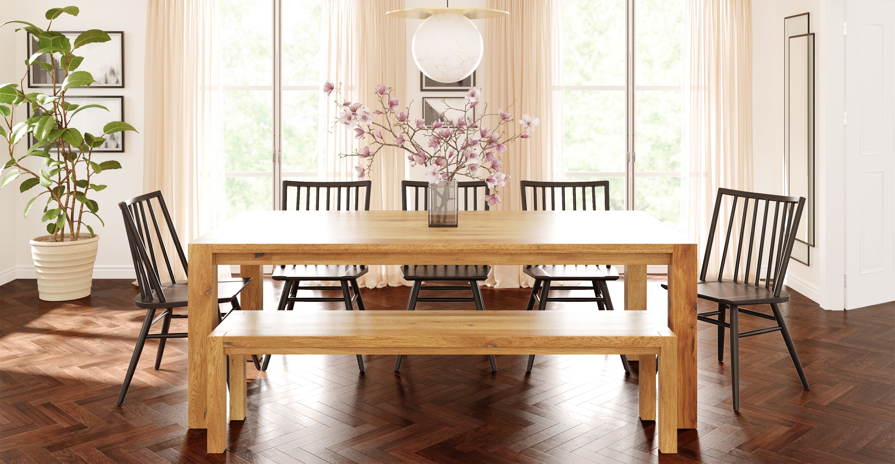 Stylish Talia Dining Chair - Modern Wooden Dining Room Chair with Upholstered Seat - Perfect for Kitchen, Dining Room, and Home Office