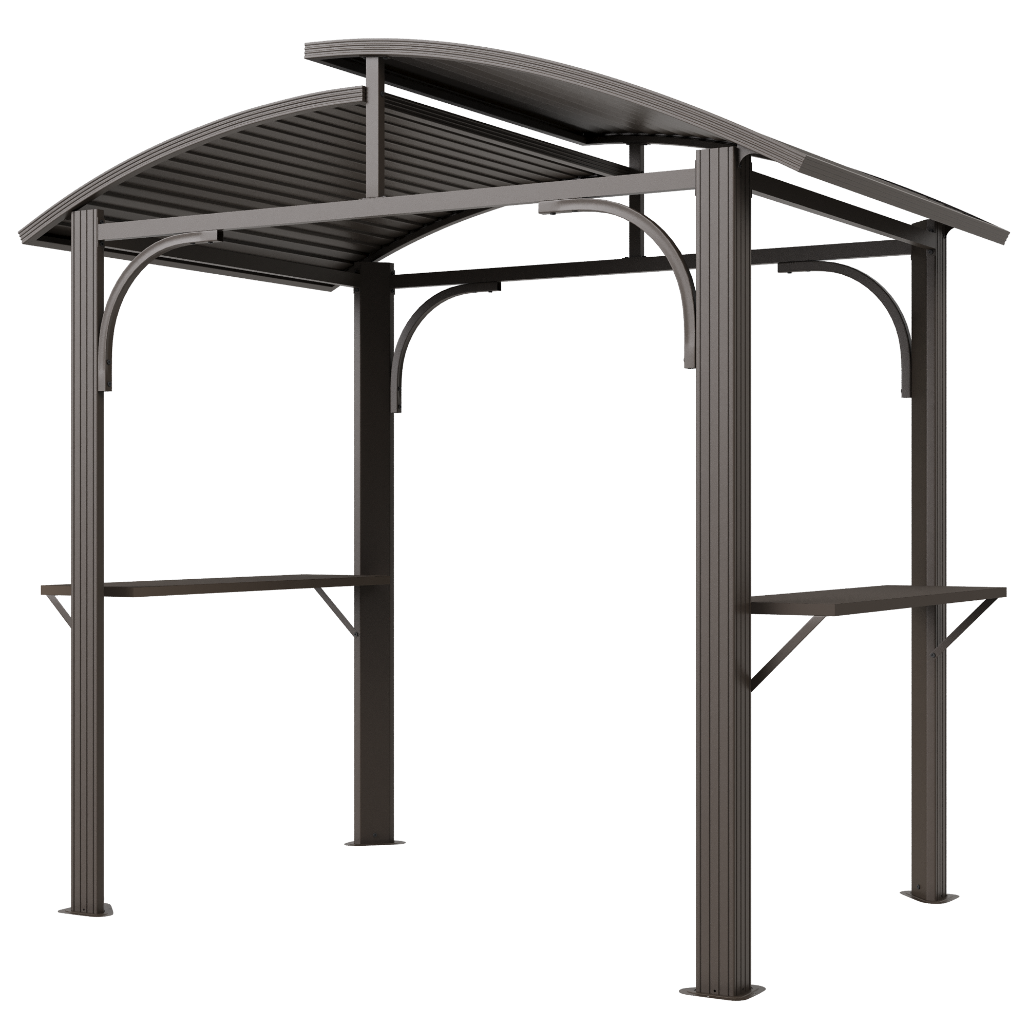 EROMMY 8x5 BBQ Gazebo with 2 Side Shelves - Outdoor Patio Canopy for Backyard, Garden & Picnic Shelter
