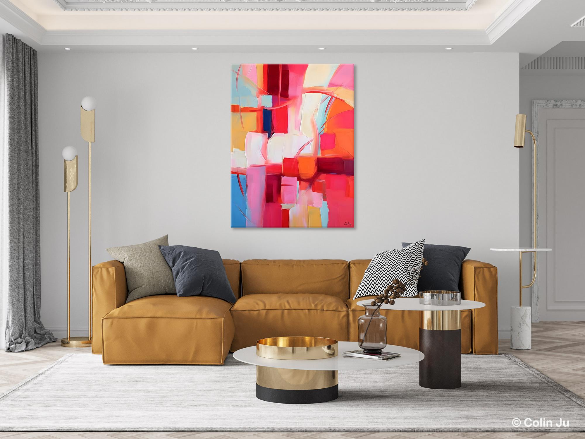 Hand Painted Abstract Acrylic Wall Art - Original Modern Extra Large Canvas Painting for Bedroom Decor - Perfect for Living Room, Office & Home Interior Design