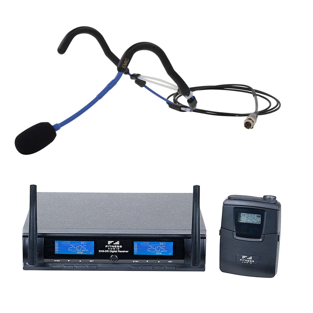 Wireless Microphone System with Headset Mic - Digital Audio for Fitness Instructors, Gym Trainers & Workout Classes | Perfect for Yoga, Zumba & Home Exercise